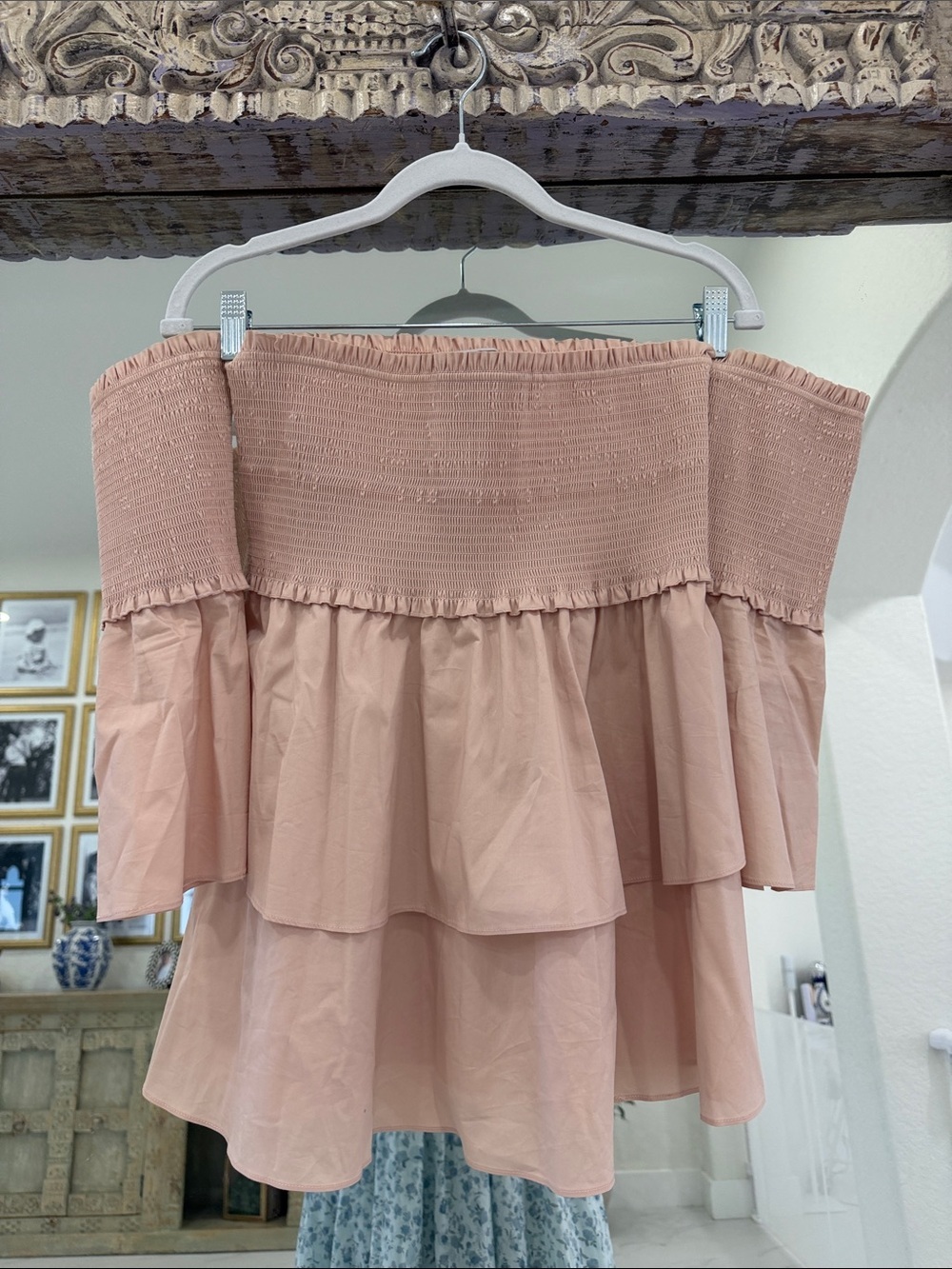 Chelsea28 Blush Pink Tiered Top